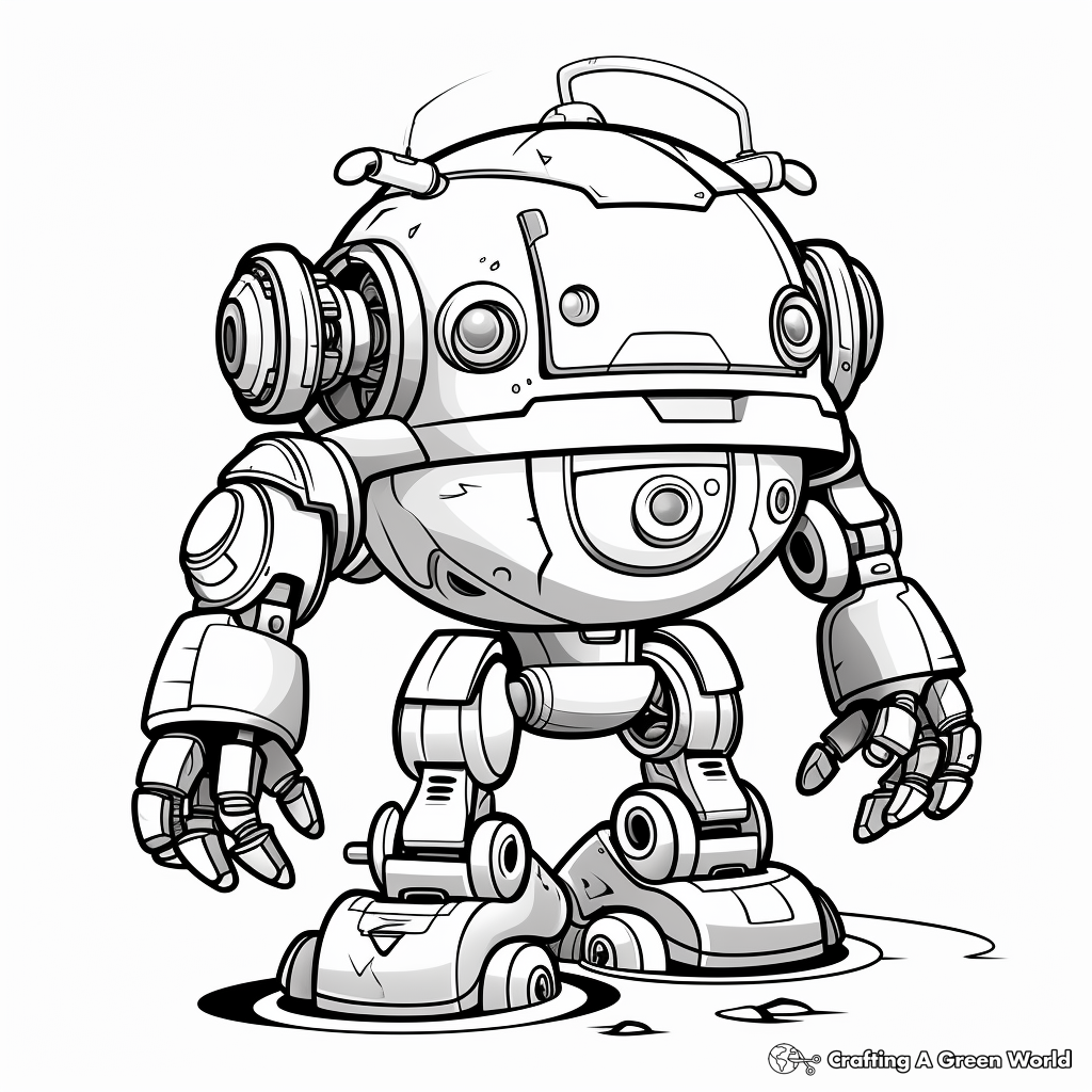 Mechanical Robot Designs Coloring Pages 4
