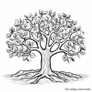 Mediterranean Fig Tree Coloring Pages 1