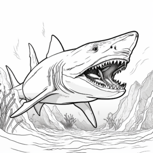 Megalodon Coloring Pages for Adults 1
