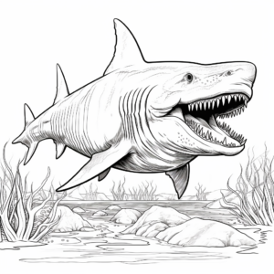 Megalodon Coloring Pages for Adults 4
