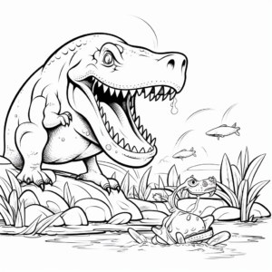Megalosaurus Feeding Coloring Pages 4
