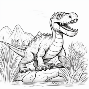 Megalosaurus in its Natural Habitat Coloring Pages 1