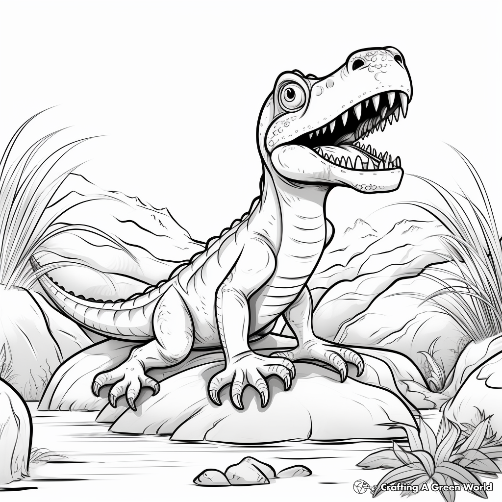 Megalosaurus in its Natural Habitat Coloring Pages 4