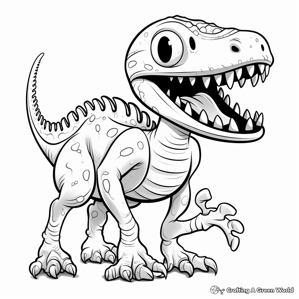 Megalosaurus Skeleton Coloring Pages 1