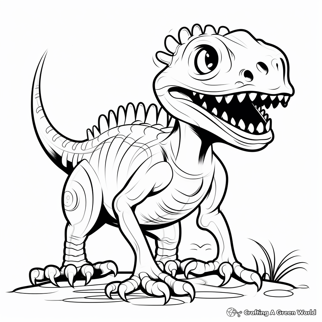 Megalosaurus Skeleton Coloring Pages 3