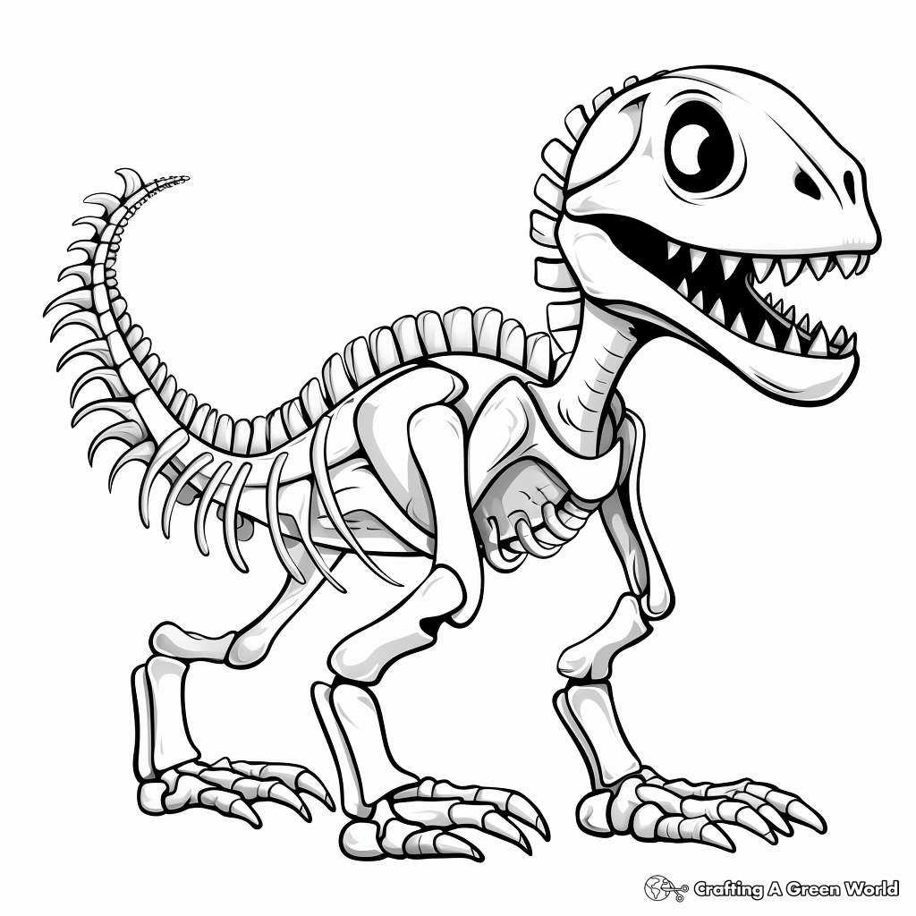 Megalosaurus Skeleton Coloring Pages 4