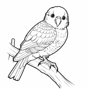 Melopsittacus Undulated Parakeet Coloring Pages 3
