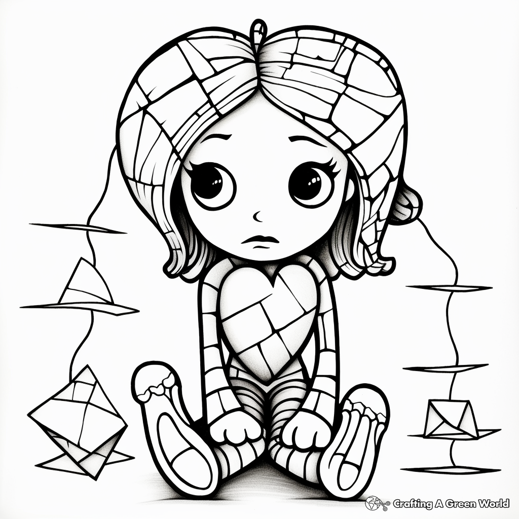 Mended Broken Heart Coloring Pages for Optimists 1