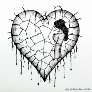Mended Broken Heart Coloring Pages for Optimists 4
