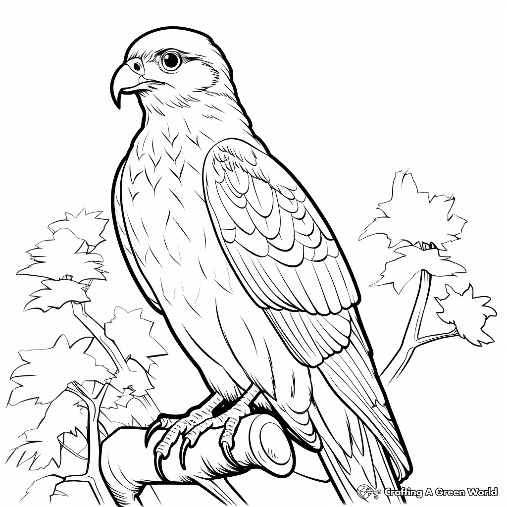 Merlin Falcon Coloring Pages for Children 2