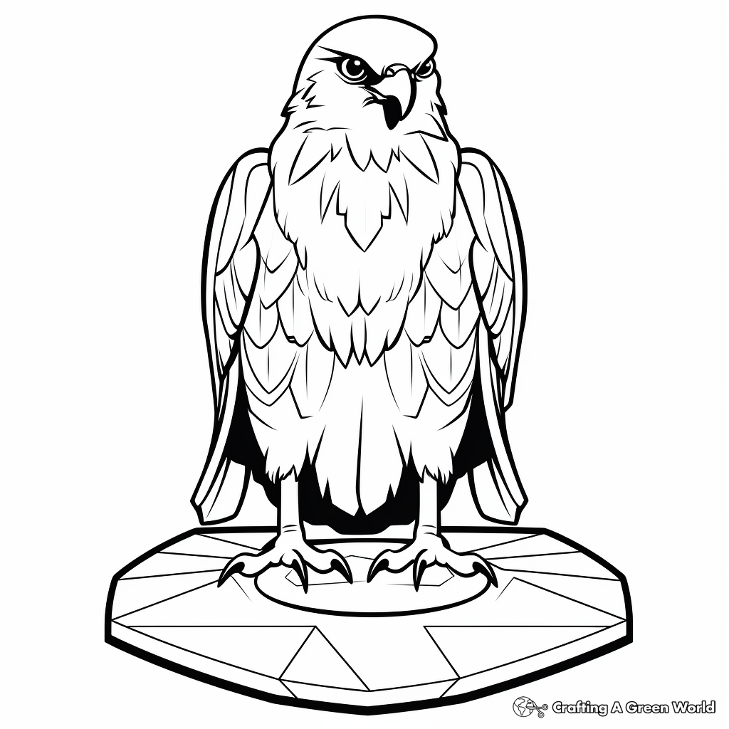 Merlin Falcon Coloring Pages for Children 3