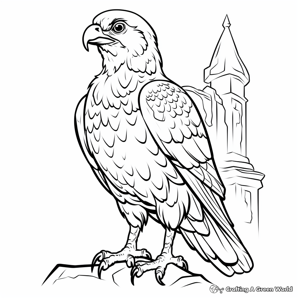 Merlin Falcon Coloring Pages for Children 4