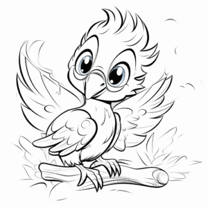 Merry Macaw Coloring Pages for Children 2