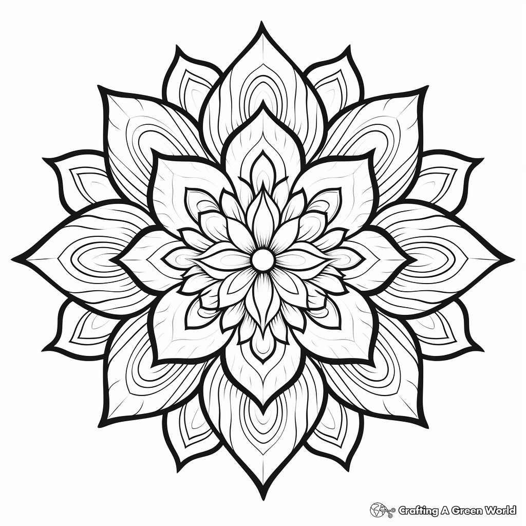 Mesmerizing Mandala Lotus Coloring Pages 4