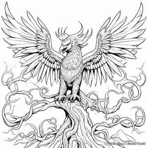 Mesmerizing Phoenix Coloring Pages 1