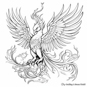 Mesmerizing Phoenix Coloring Pages 3