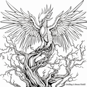 Mesmerizing Phoenix Coloring Pages 4