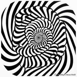 Mesmerizing Spiral Swirl Coloring Pages 1