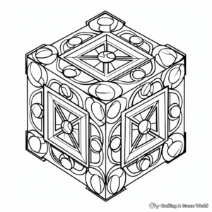 Metatron’s Cube Sacred Geometry Coloring Pages 1