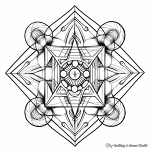 Metatron’s Cube Sacred Geometry Coloring Pages 3