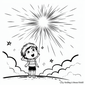 Meteoric Rain Shooting Star Coloring Pages 4