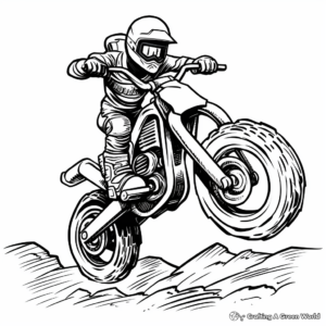 Mid-air Monster Truck Jump Coloring Pages 2