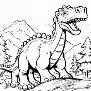 Mighty Diplodocus Coloring Pages 1