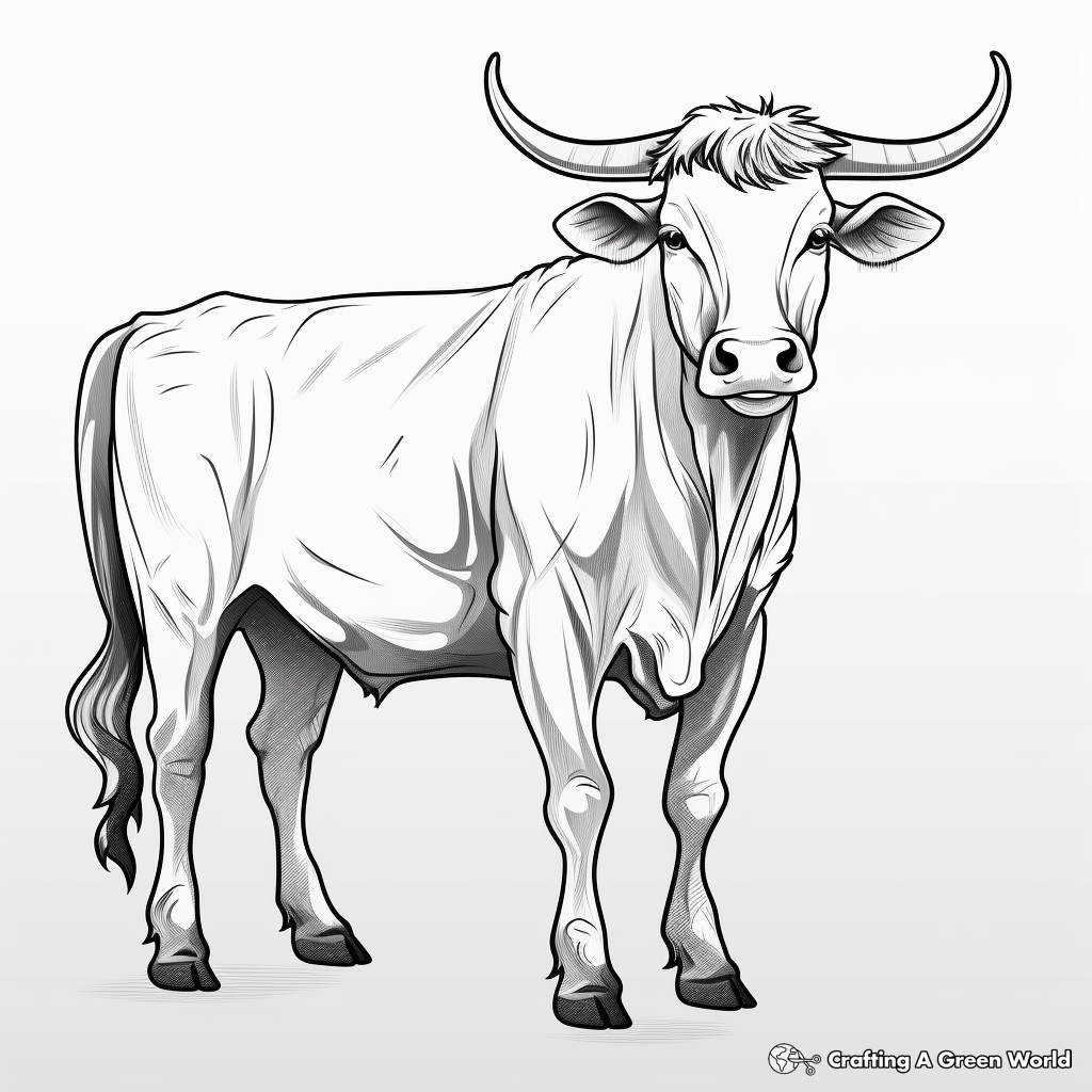 Mighty English Longhorn Coloring Pages 2