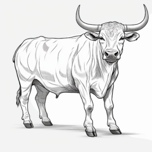 Mighty English Longhorn Coloring Pages 4