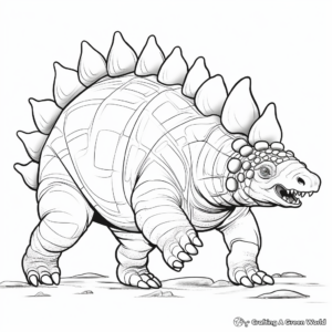Migrating Ankylosaurus Coloring Pages 2