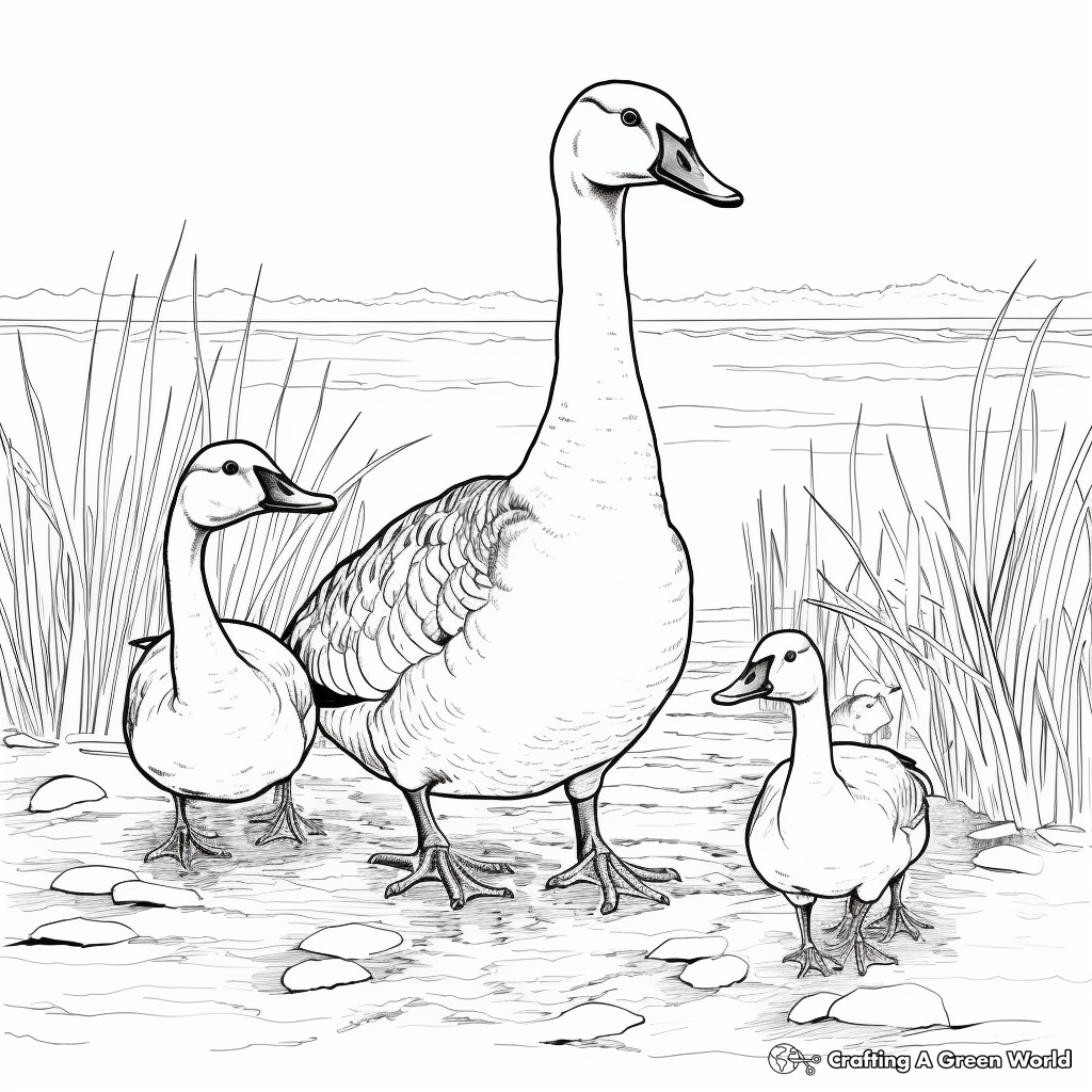 Migrating Canada Geese Coloring Sheets 4
