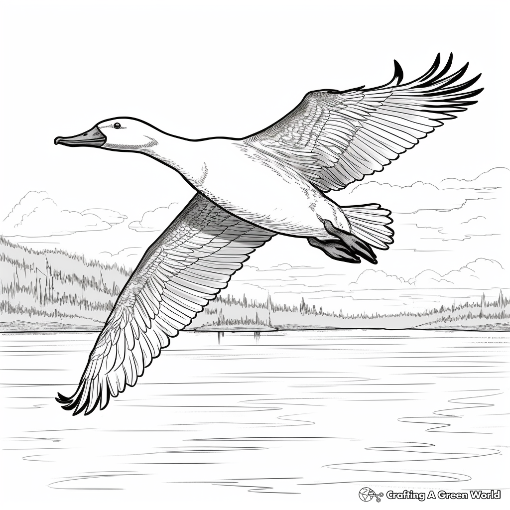 Migrating Loon: Dynamic Coloring Pages 1