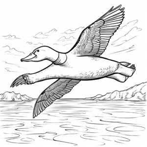 Migrating Loon: Dynamic Coloring Pages 4