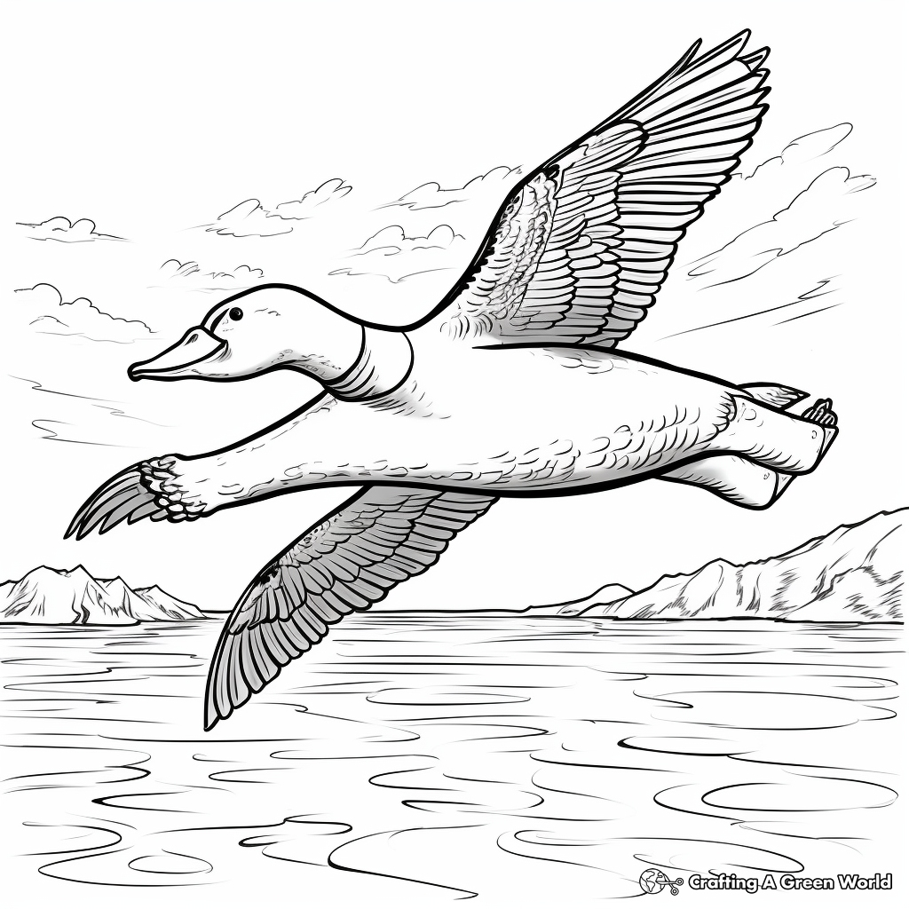 Migrating Loon: Dynamic Coloring Pages 3