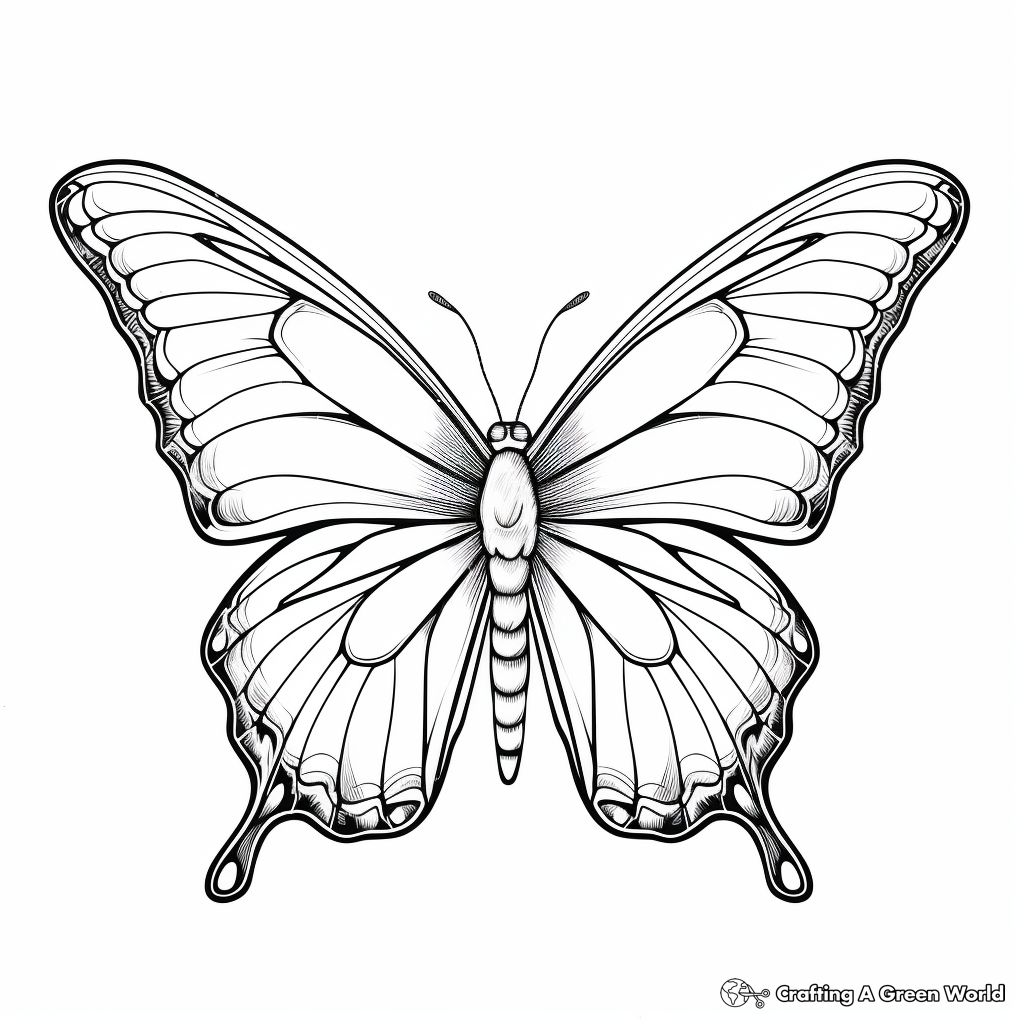 Migrating Monarch Butterfly Adaptation Coloring Pages 1