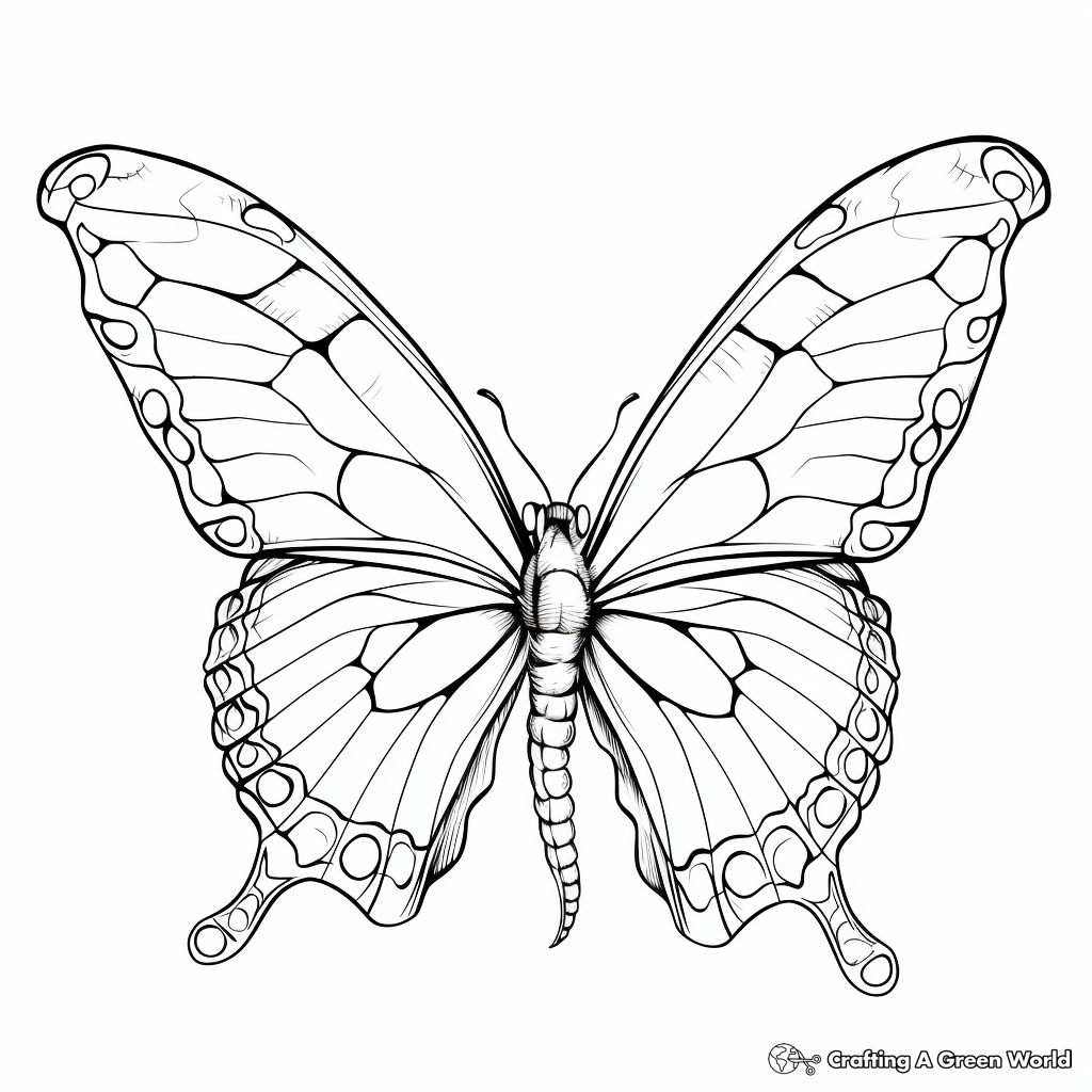 Migrating Monarch Butterfly Adaptation Coloring Pages 2