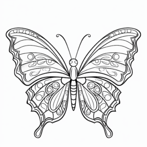 Migrating Monarch Butterfly Adaptation Coloring Pages 3