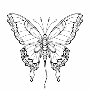 Migrating Monarch Butterfly Adaptation Coloring Pages 4