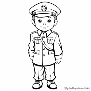 Military Dress Uniform Coloring Pages 1