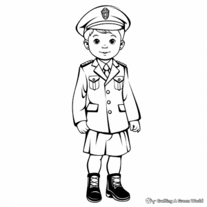 Military Dress Uniform Coloring Pages 4