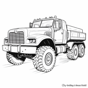 Military Truck Coloring Pages for Adventure Seekers 1