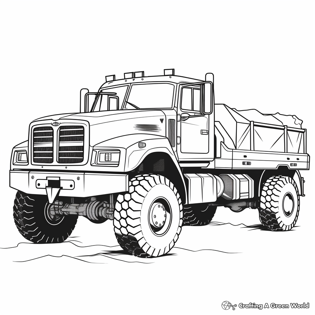 Military Truck Coloring Pages for Adventure Seekers 4