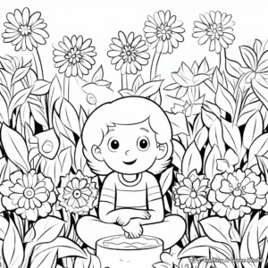 Mindful Floral Garden Coloring Pages 2