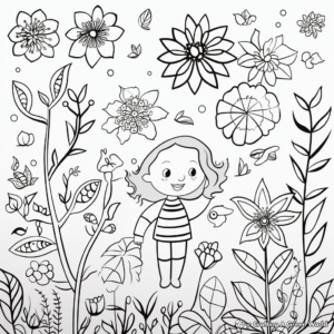Mindful Floral Garden Coloring Pages 4