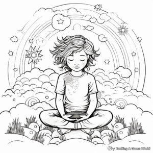Mindful Meditation-Themed Coloring Pages 2