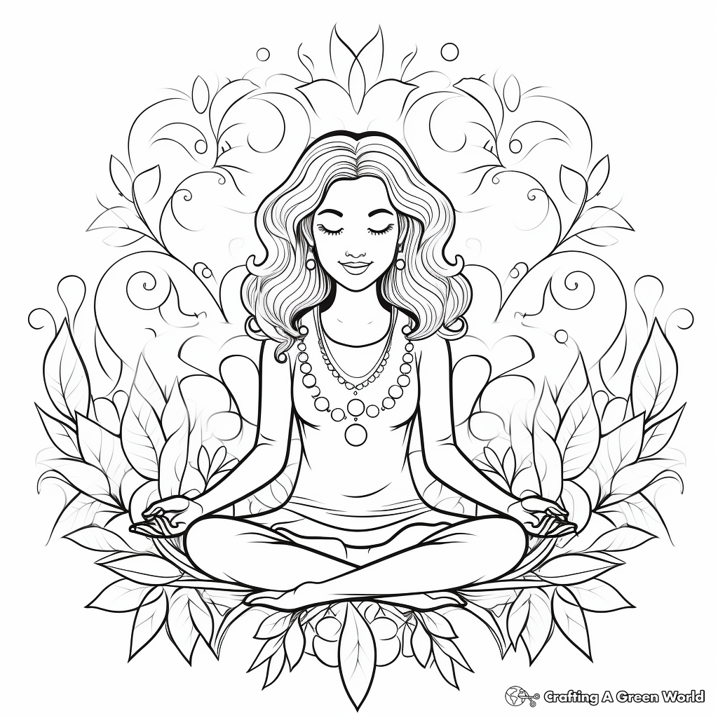 Mindful Meditation-Themed Coloring Pages 3