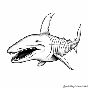 Mindful Mosasaurus Dinosaur Head Coloring Pages 3
