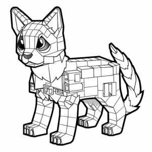 Minecraft Siamese Cat Coloring Pages with Interactive Features 1