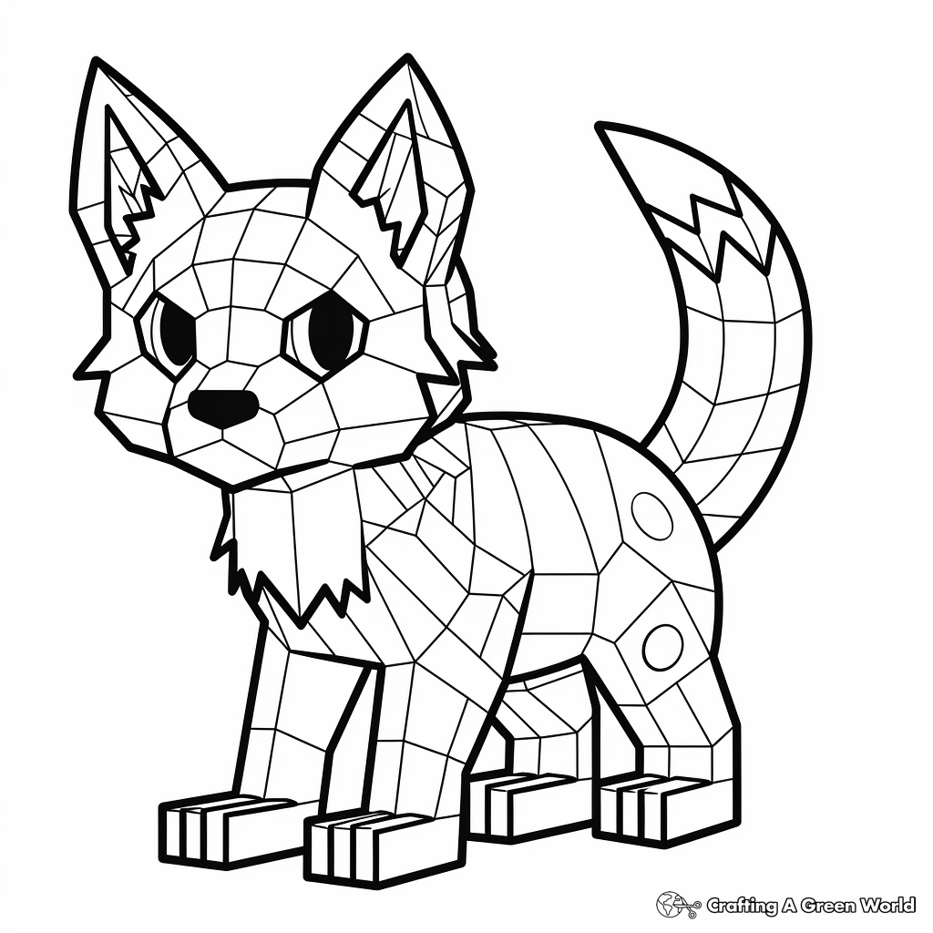 Minecraft Siamese Cat Coloring Pages with Interactive Features 3