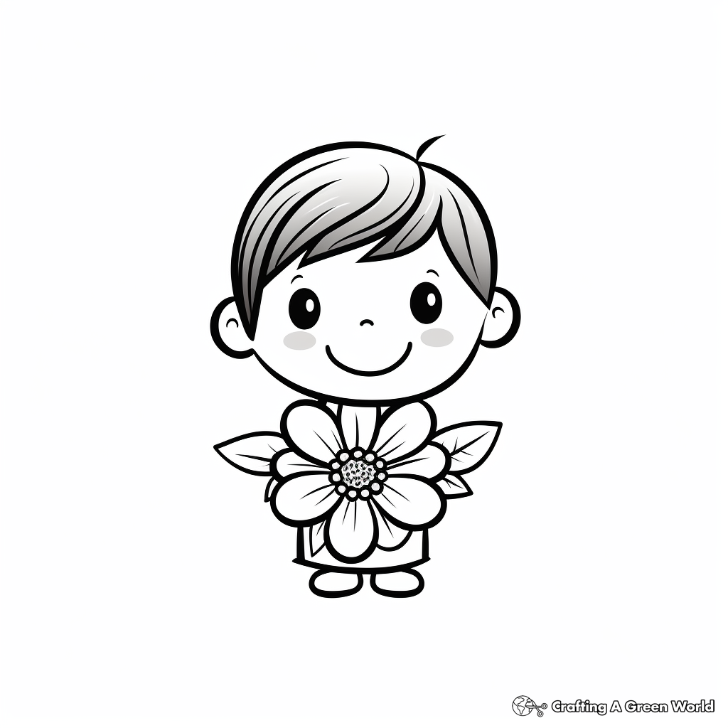 Miniature Flower Coloring Pages for Kids 4